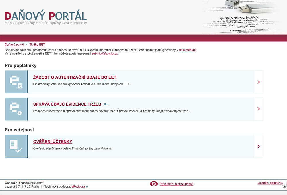 Danovy portal MFČR
